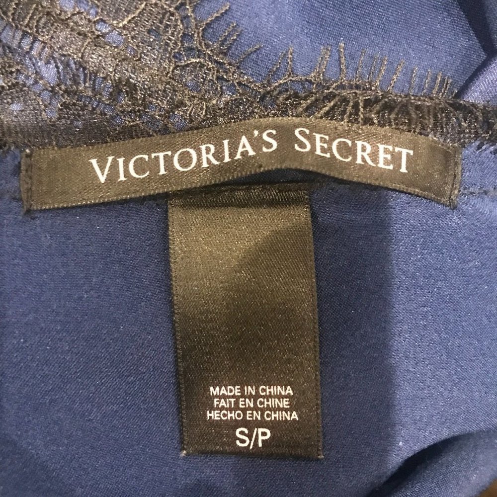 VICTORIA'S SECRET Satin & Lace Halter Nightgown Chemise Slip Dress Nightie Sz S - Picture 6 of 6